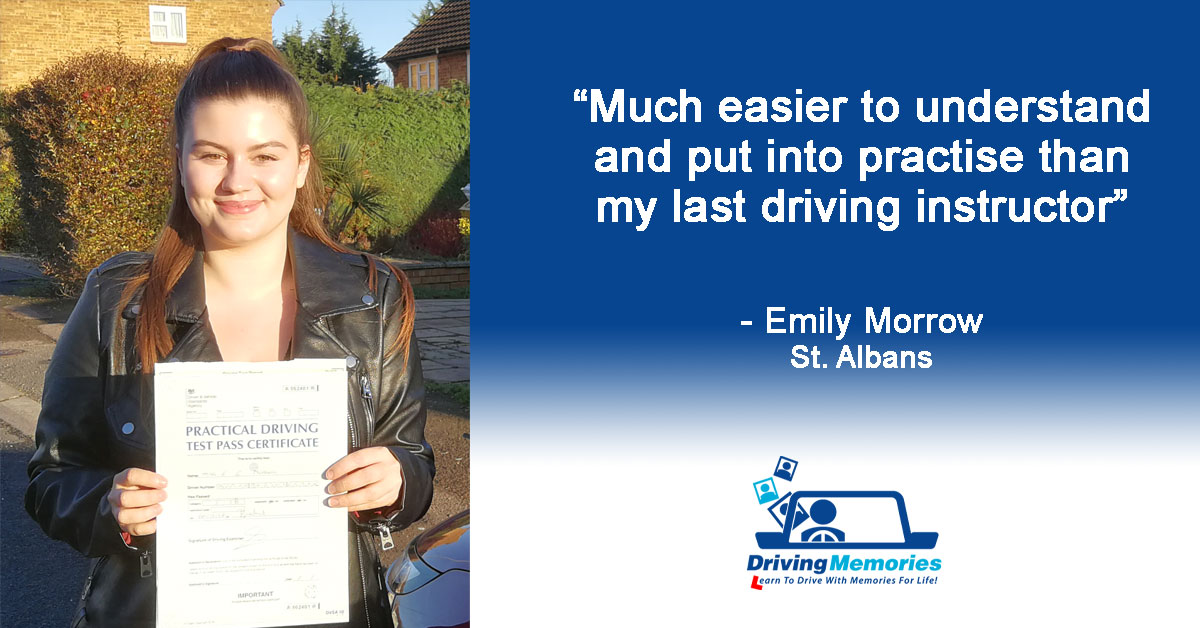 Driving Lessons St. Albans "Much Easier To Understand Than Last Driving Instructor" Says Emily